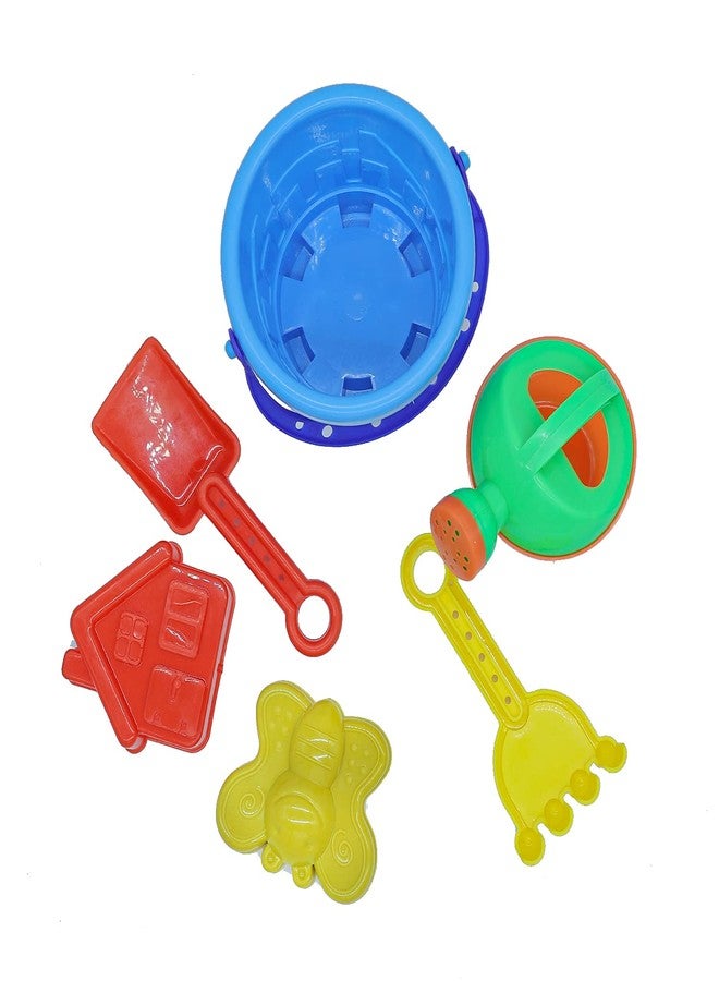 Highroof Beach Toys Set for Kids 6 Pcs Plastic Bucket Animal Mold Beach Shovel Spade Tool Kit Fun Summer Beach Art Toys Outdoor Sand Birthday Gift - Multicolor - Image 3
